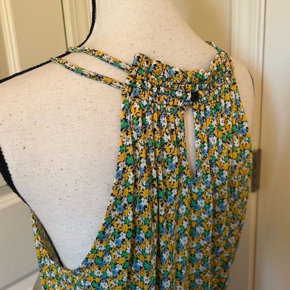 LOFT bright floral cotton long tank/tunic - Picture 5 of 6
